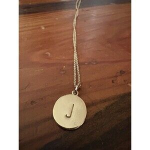 Kate Spade New York Gold Tone Drop Pendant Necklace Letter ‘J’ One In A Million